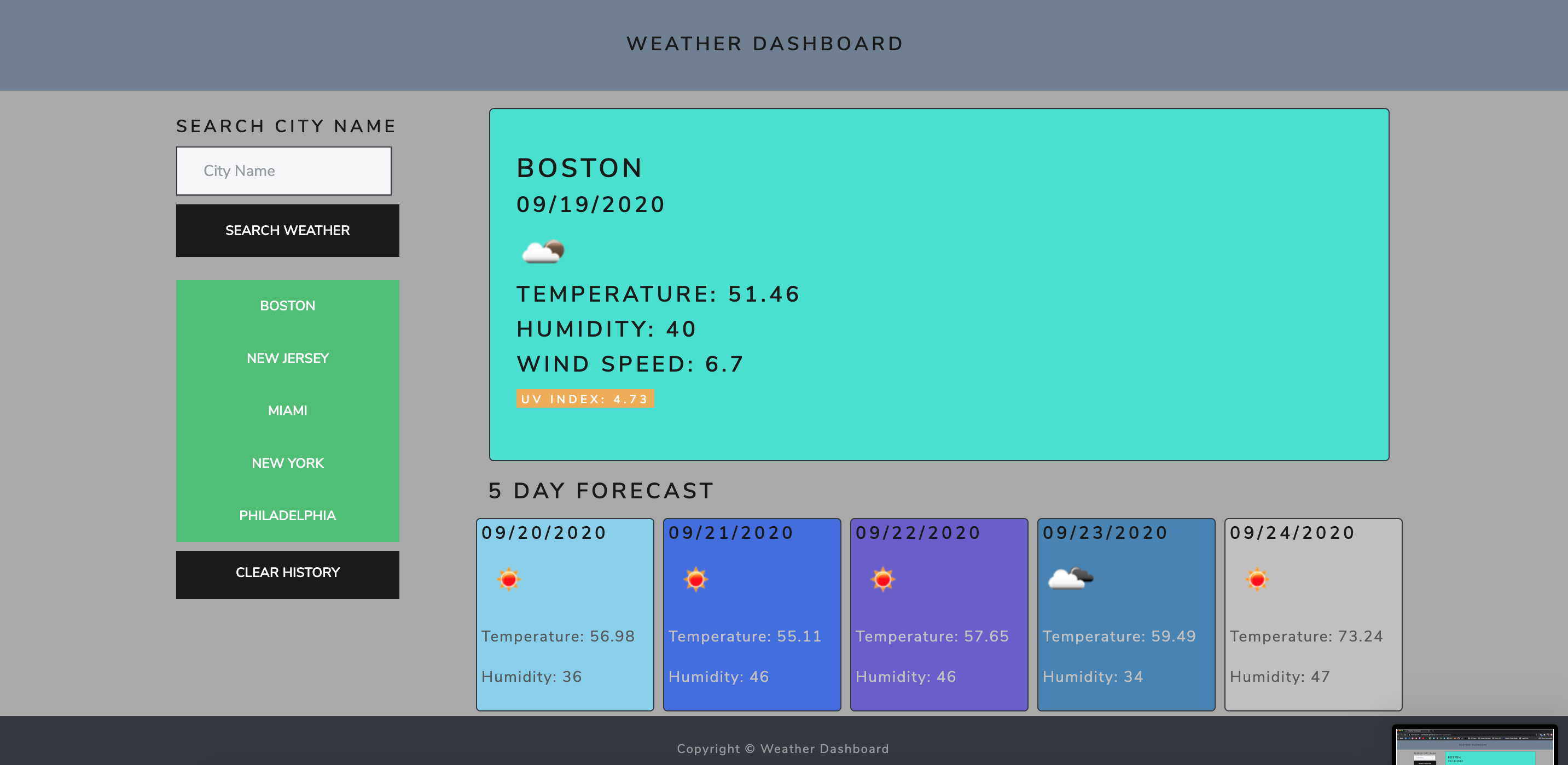 Weather Dashboard